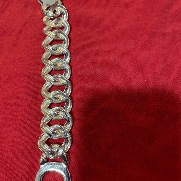 Silver Toned Bracelet with Crystal Accents - Picture 4 of 6